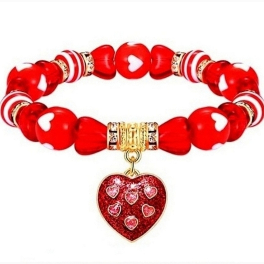 Valentine's Day Heart Stretch Bracelet